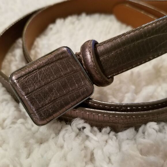 Ralph Lauren Metallic Leather Belt XL - Picture 2 of 8